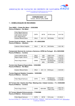 ASSOCIAÇÃO DE NATAÇÃO DO DISTRITO DE SANTARÉM