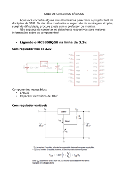 &bull; Ligando o MC9S08QG8 na linha de 3.3v: