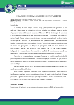 GERA&Ccedil;&Atilde;O DE ENERGIA, PAISAGISMO E
