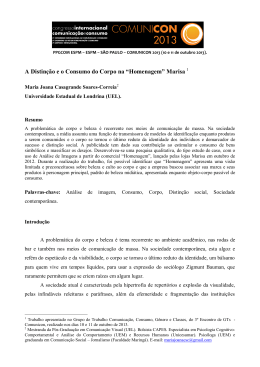 A Distin&ccedil;&atilde;o e o Consumo do Corpo na &ldquo;Homenagem&rdquo; Marisa
