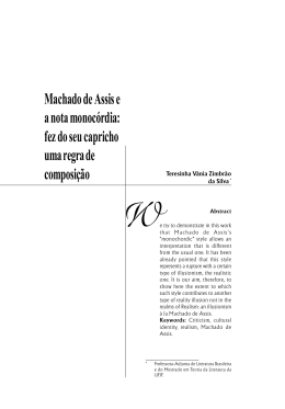 Machado de Assis e a nota monoc&oacute;rdia