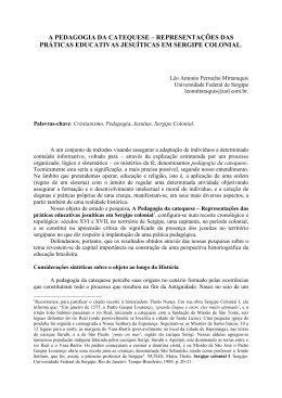 a pedagogia da catequese representaes das prticas educativas
