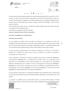 Ata 10-2015 - Agrupamento de Escolas Padre Jo&atilde;o Rodrigues