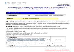 Programa #01 (2&ordf; s&eacute;rie)