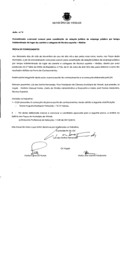 Acta N. &ordm; 4 - Prova Escrita de conhecimentos