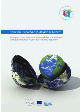 Valor do Trabalho e Igualdade de G&eacute;nero