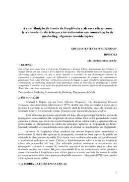 A contribui&ccedil;&atilde;o da teoria da freq&uuml;&ecirc;ncia e alcance eficaz