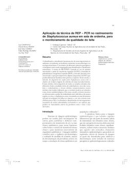 Aplica&ccedil;&atilde;o da t&eacute;cnica de REP &ndash; PCR no rastreamento de