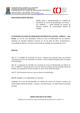 Resolu&ccedil;&atilde;o 002-2013 - CCJ - Universidade Federal da Para&iacute;ba
