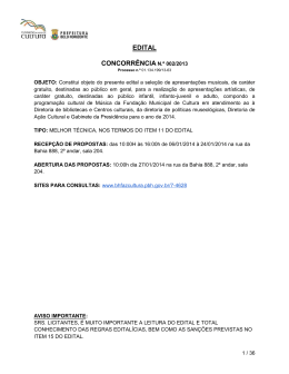EDITAL CONCORR&Ecirc;NCIA N.&ordm; 002/2013