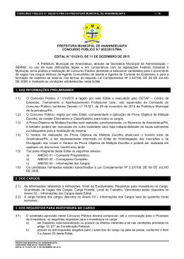 veja o edital completo - Prefeitura de Ananindeua