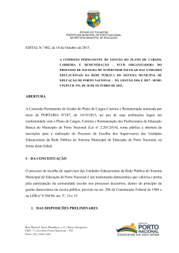 EDITAL N.&ordm; 002, de 14 de Outubro de 2015. ABERTURA A