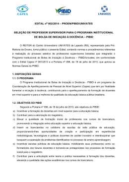 Edital Pibid 002 &ndash; 2014