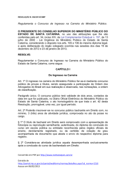 Regulamenta o Concurso de Ingresso na Carreira