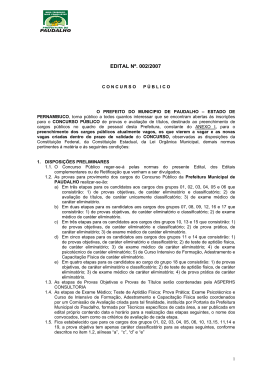 EDITAL N&ordm;. 002/2007