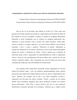 Acompanhando o andamento da ci&ecirc;ncia