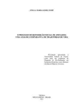o processo de reinserção social de apenados: uma análise