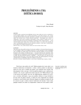 PROLEG&Ocirc;MENOS A UMA EST&Eacute;TICA DO ROCK