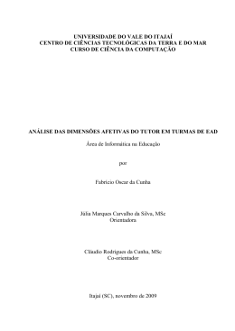 Modelo de TCC para o Curso de Ci&ecirc;ncia da Computa&ccedil;&atilde;o da UNIVALI