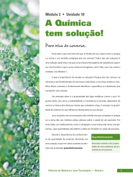 A Qu&iacute;mica tem solu&ccedil;&atilde;o!