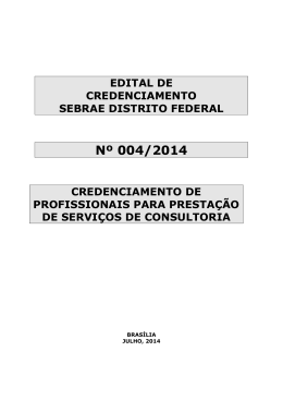 edital de credenciamento sebrae distrito federal n&ordm; 004/2014