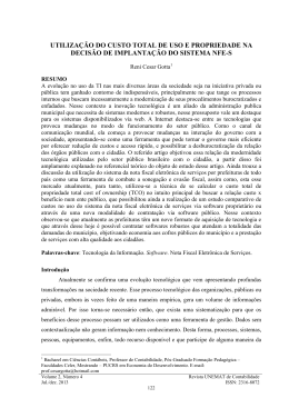 Utiliza&ccedil;&atilde;o do Custo Total de Uso e Propriedade na Decis&atilde;o