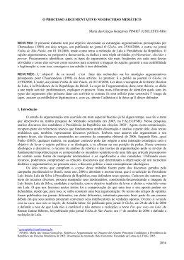 2036 O PROCESSO ARGUMENTATIVO NO DISCURSO MIDI&Aacute;TICO