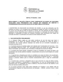 Edital 001/2013 - CCV - Universidade Federal do Ceará