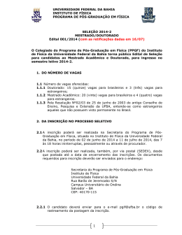 universidade federal da bahia instituto de física programa de pós