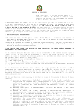 EDITAL n&ordm; 001/2009 - PGE