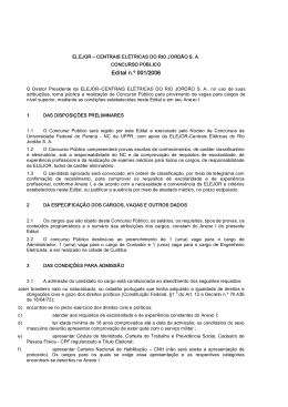 Edital n.&ordm; 001/2006