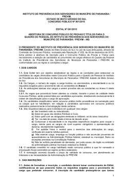 Edital 001-2015 - abertura das inscri&ccedil;&otilde;es