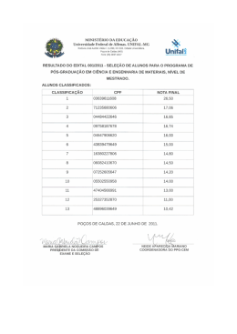Resultado - Unifal-MG