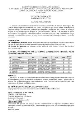 INSTITUTO SUPERIOR DE EDUCA&Ccedil;&Atilde;O DO CENSA E