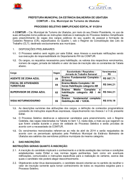 Edital Processo Seletivo 01/2014