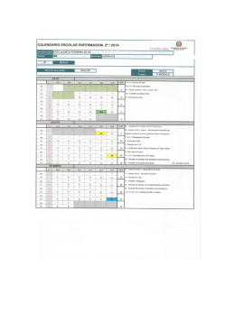 cALENDÁRIo EscoLAR ENFERMAGEM- 2°! 2014 ÉB