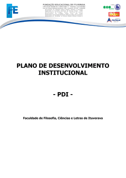 PLANO DE DESENVOLVIMENTO INSTITUCIONAL - PDI -