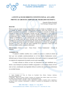 A EFETIVA&Ccedil;&Atilde;O DO DIREITO CONSTITUCIONAL AO