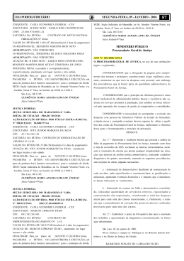 D.O. PODER JUDICIÁRIO SEGUNDA-FEIRA, 09 - JANEIRO
