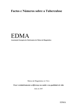 Factos e N&uacute;meros sobre a Tuberculose