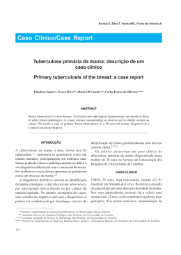 Tuberculose primária da mama – descrição de um caso clínico