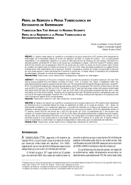 Perfil da resposta à prova tuberculínica em estudantes de