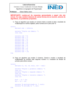 IMPORTANTE: Lembre-se!