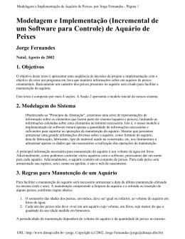 Estudo sobre Objetos, Menus e Modulariza&ccedil;&atilde;o