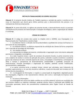 Pauta de Reivindica&ccedil;&otilde;es 2015/2016 trabalhadores/as