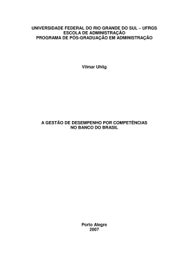 A gest&atilde;o de desempenho por compet&ecirc;ncias no Banco do Brasil