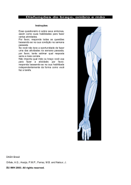 Disfunções do braço, ombro e mão