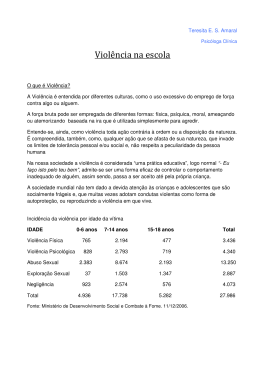 Viol&ecirc;ncia na escola &ndash; texto