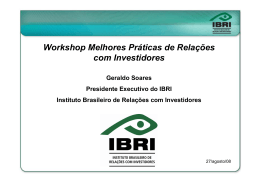 08/2008 6ª Enquete do IBRI
