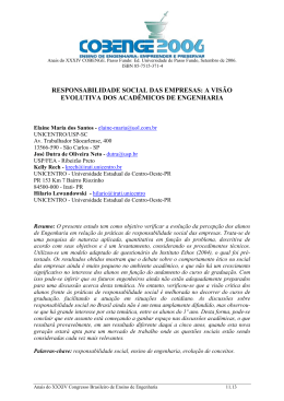 RESPONSABILIDADE SOCIAL DAS EMPRESAS: A